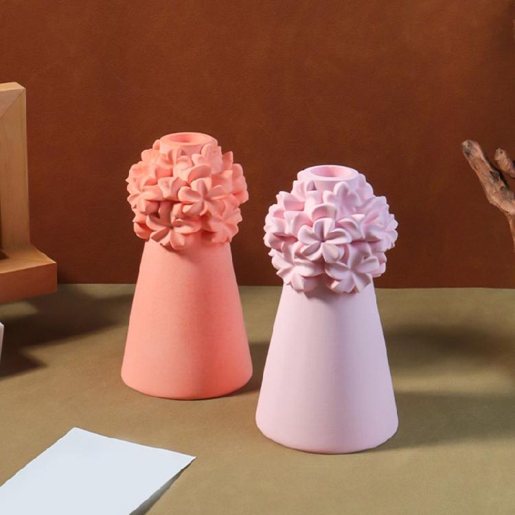 Kerzenhalter Silikonform Ornamentformen Kerzenständerformen Blumenform Handgefertigte Kunstbedarf Kerzenständerform