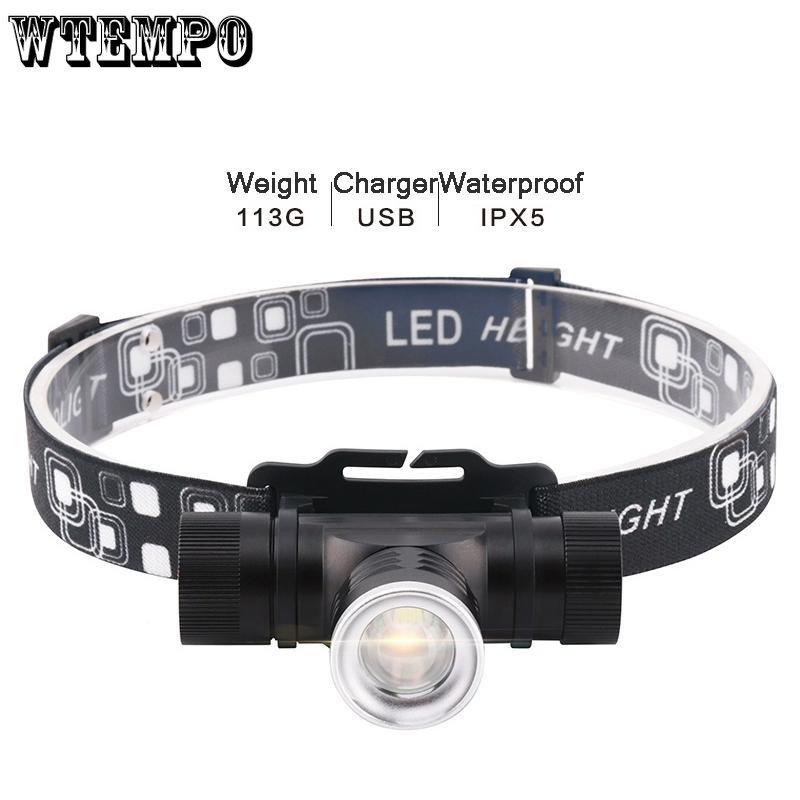 XHP70 Headlights USB Charging Support Output Outdoor Strong Light Headlights Telescopic Zoom P50 Headlights