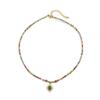 New natural freshwater pearl African turquoise handmade beaded necklace with original design, niche Czech bead collarbone chain
