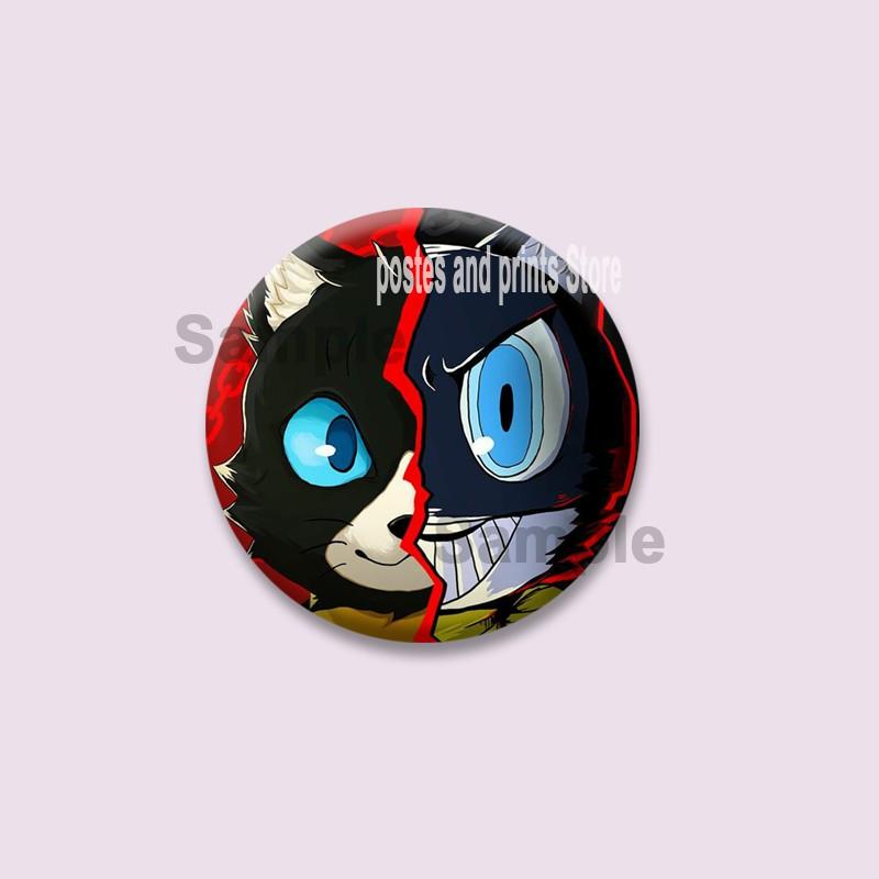Spiel P-Persona 5 Runde Anstecker Ann Takamaki Ren Amamiya Knopfleisten Tasche Kleidung Dekorationen Brosche Sammlerstücke Schmuck Geschenke