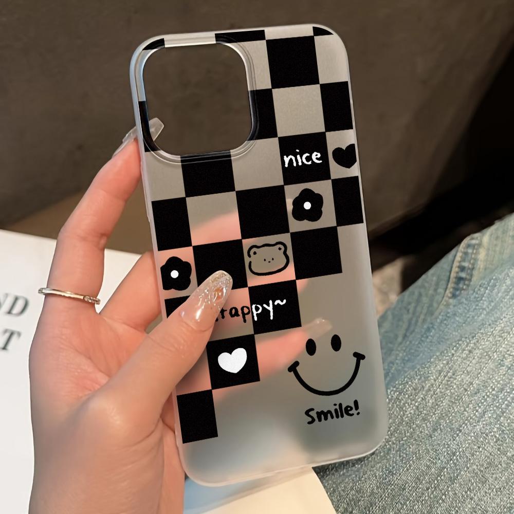 Mobile Phone Cases for iPhone 11 13 15 Pro Max 12 14 Pro Max Case iPhone 16 15 Plus 13 Pro 12 Frosted Texture Painted Cartoon Flowers
