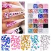 Round Flatback Resin Nail Art Rhinestones Irregular Mixed Sizes Boxed Colorful Mini Diamond Charms DIY Decoration