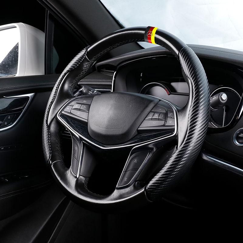 GLC GLB Carbon Fiber Car Steering Wheel Cover Interior Accessories For Mercedes Benz AMG GLE GLS CLS GLC CLA GLA GLK ML C197 R2