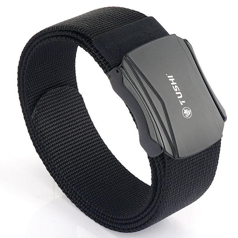Quick-release Aluminum Alloy Buckle Nylon Belt Tooling Training Men s Commuter 120cm чёрный