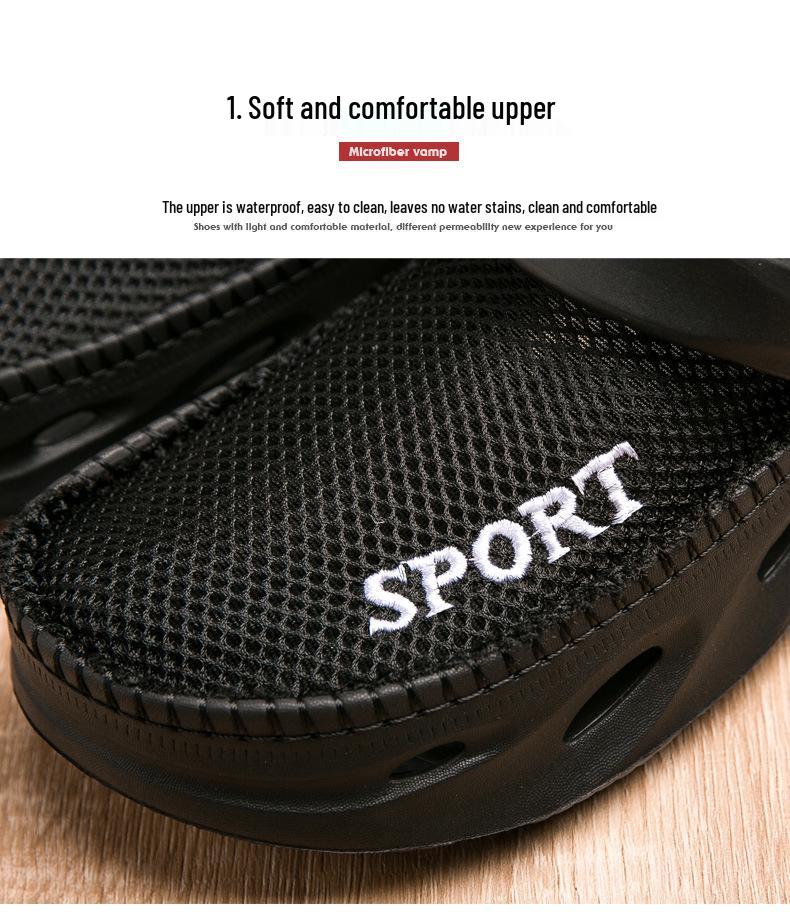 Síťované pánské nadměrné pantofle - 2025 Letní protiskluzové, prodyšné plážové sandály