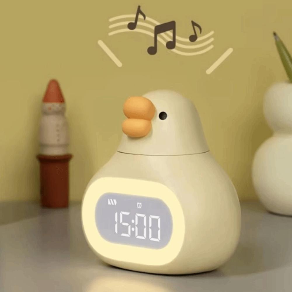 Touch Control Big Goose Alarm Clock Creative Cute Bedside Clock  Children's Wake-Up