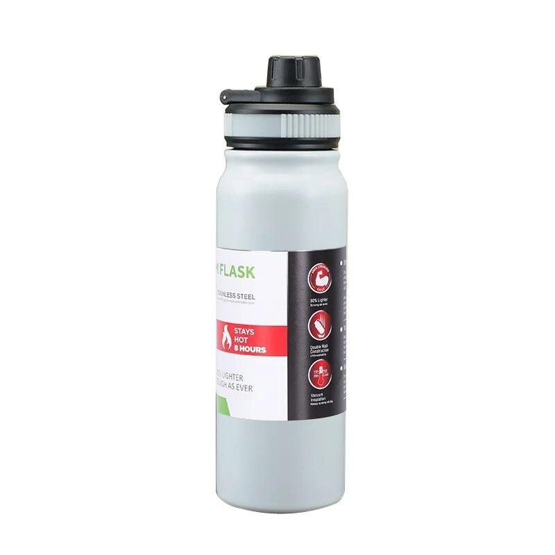 Tazza Termica da Esterno in Acciaio Inossidabile da 600/800/1000ML, Pentola Spaziale di Grande Capacità, Tazza da Acqua Portatile per Sport, Viaggio, Auto, Bollitore