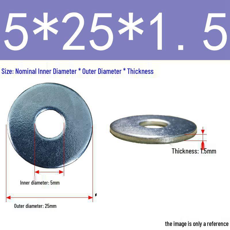 Galvanized Flat Metal Washer Spacer M3-M60