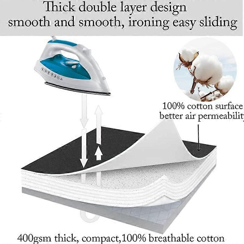 Extra Thick Cover & Cushion For Ironing Board In Gray