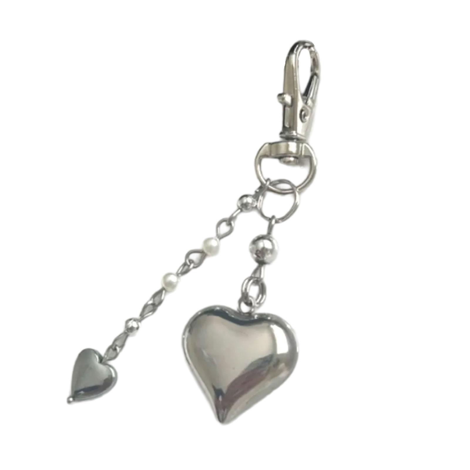 

Серебряный Шарм-Сердце для Сумок Уникальный Серебряный Брелок-Подвеска в Форме Сердца Стильное Украшение для Подвешивания на Сумку для Мероприятий
