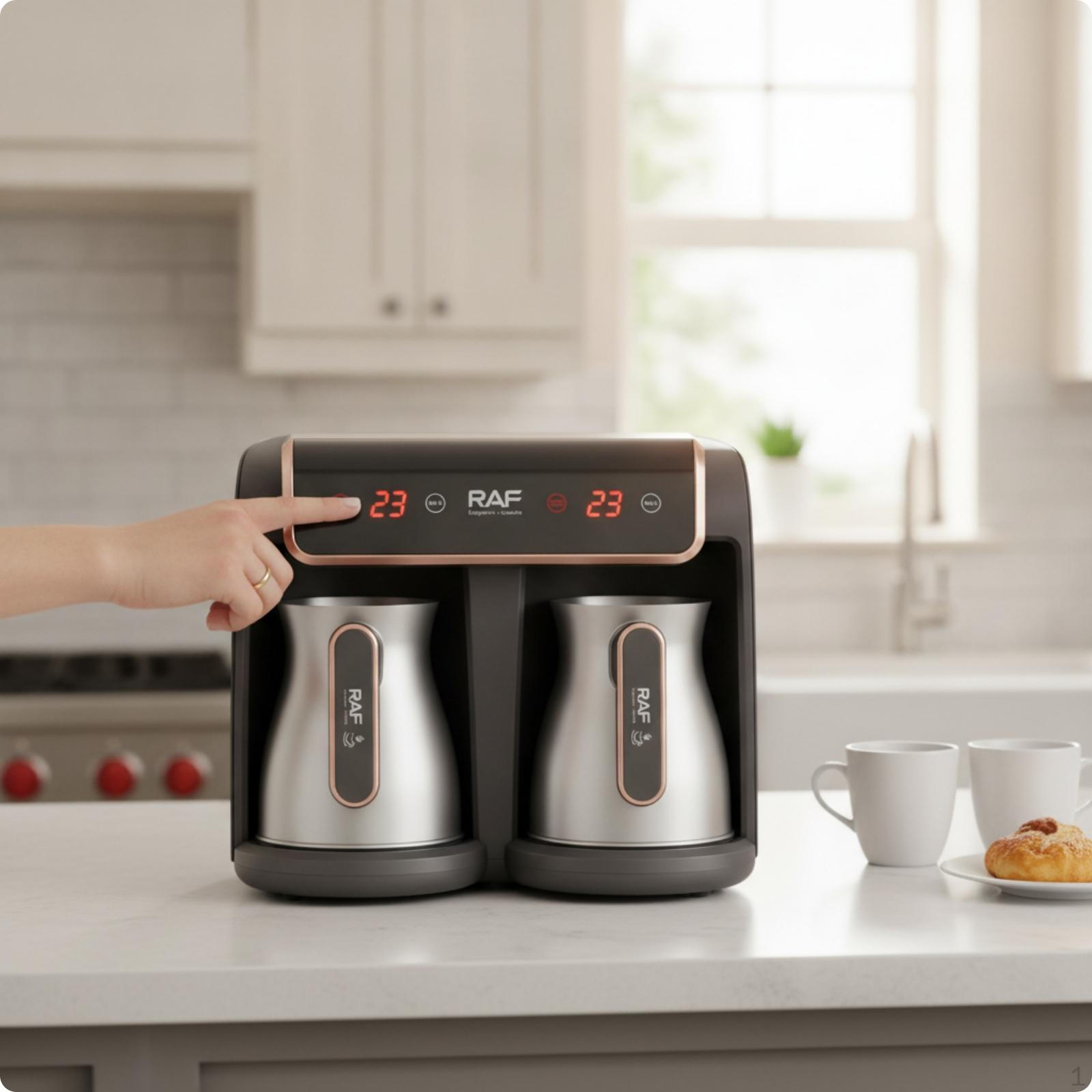 TwinPot Coffee Touch controlControl Machine with