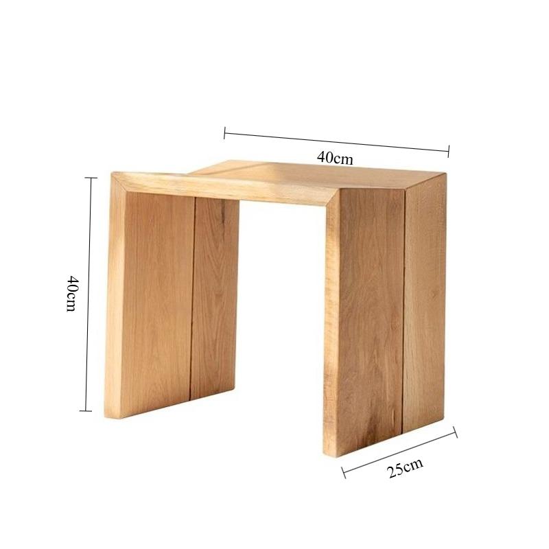 Nordic Ottomans Wooden Rectangular Stools Modern Small Footrest Decorative Low Living Room Benches Aesthetic Room Furniture