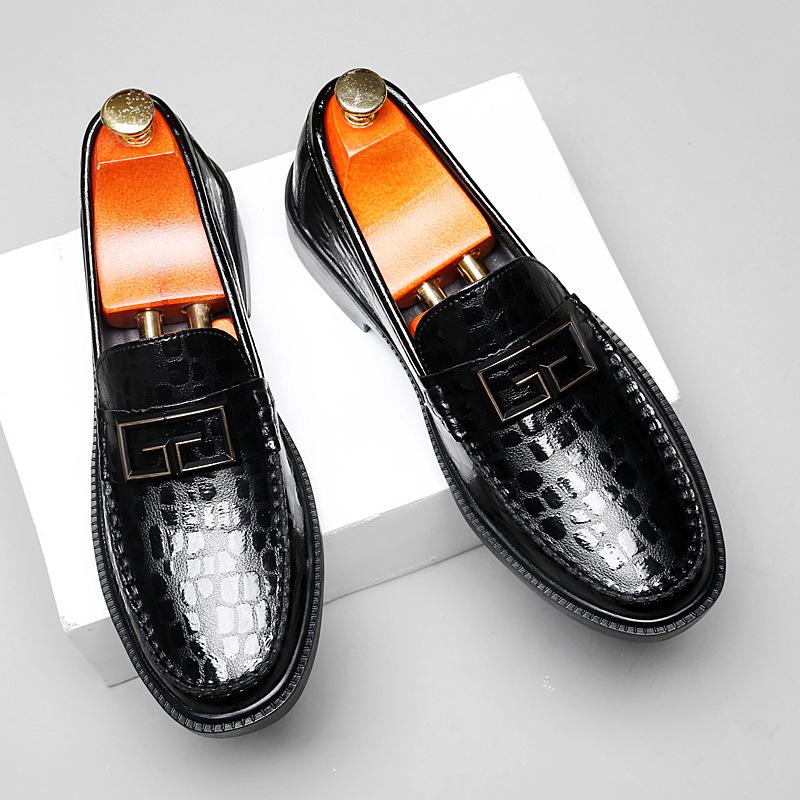 Men's shoes 2025 summer new men's casual British style high-end sense versatile leather surface solid color business leather shoes