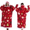 Autumn and winter sports and leisure warm TV blanket senior women's plush comfortable soft bathrobe warm fluffy robe