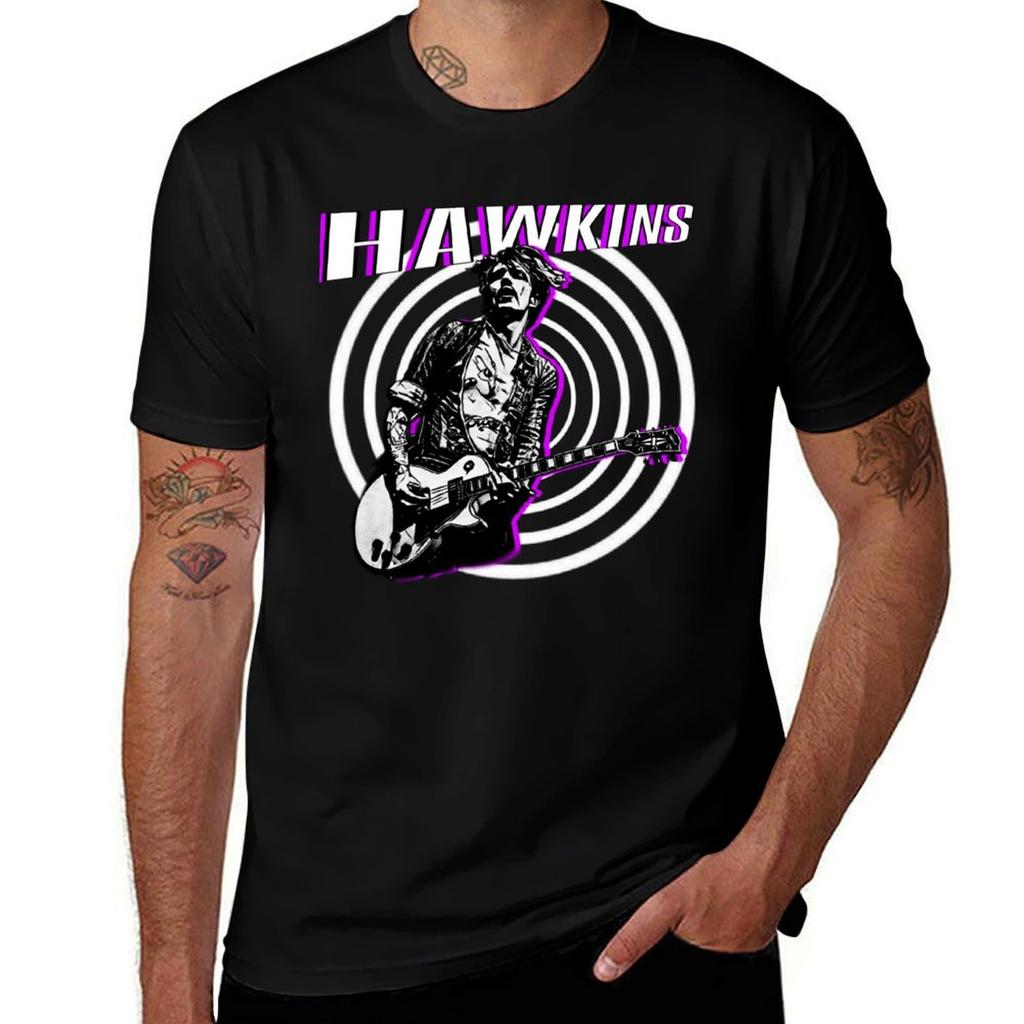 Rockin Hawkins T-Shirt Basic Reguläre Passform Lässiges T-Shirt
