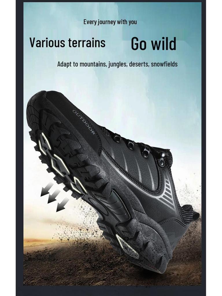 Herren Outdoor-Wanderschuhe mit niedrigem Schaft und rutschfester Sohle - Vielseitig, abriebfest für Camping und Wandern