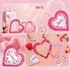 Sweetness Symbol Decor Table Decor Commitment Table Centerpiece 4 Pcs Wooden Heart Table Signs Valentine's Day Pink Love Heart