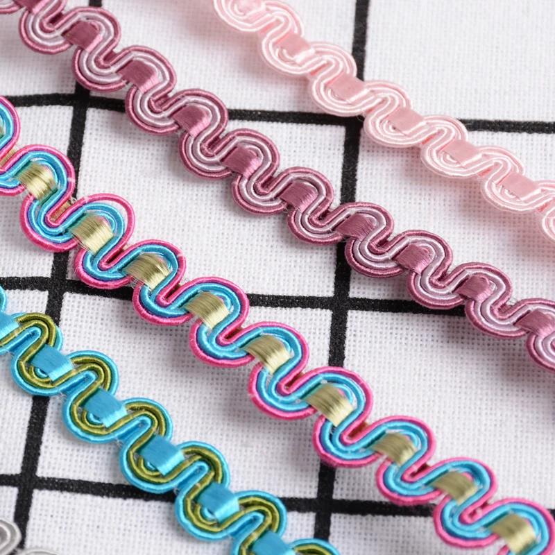 15 Meter Curtain Fringe Lace Edge 1.2cm Width Tassel Lace Trim Ribbon For Sewing Sofa Pillow Home Upholstery DIY Accessories