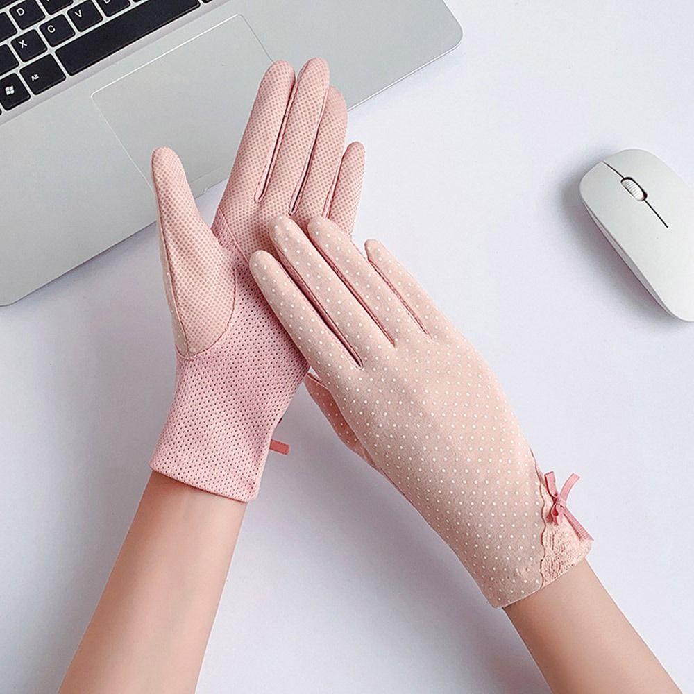 Touch Screen Summer Sunscreen Gloves UV Protection Anti-UV Mittens Cycling Driving Gloves Running