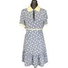 PAUL & JOE 100% Silk Polka Dot Short Sleeve Dress/Women’s Size S/36/Blue Tone/Side Zip Collared