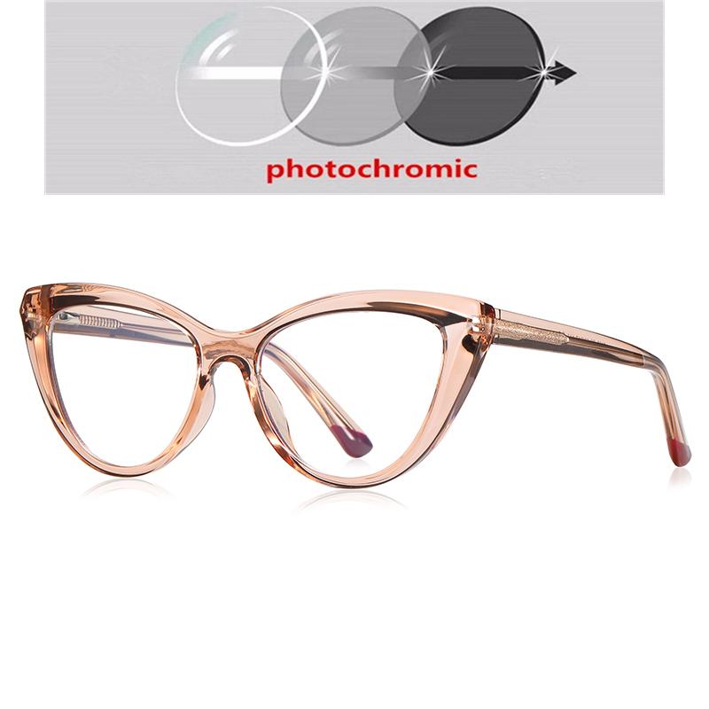 Transparent Purple Frame Cat Eye Nearsighted Glasses For Women Fashion Shortsighted Prescription Eyeglasse 0 -0.5 -0.75 To -6.0