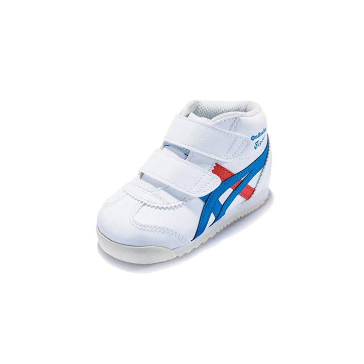 Onitsuka Tiger Mexico Mid Runner Slip Resistant Cushioning Mid top Toddler Shoes Blue White Infant And Toddler 1184A001-100