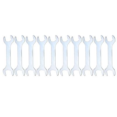 Uxcell Set of Double Thin 17mm X 19mm Metric Small Flat Head Galvanization Spanners for Auto Repair and Furniture Assembly 10-Piece Open-End Wrenches,