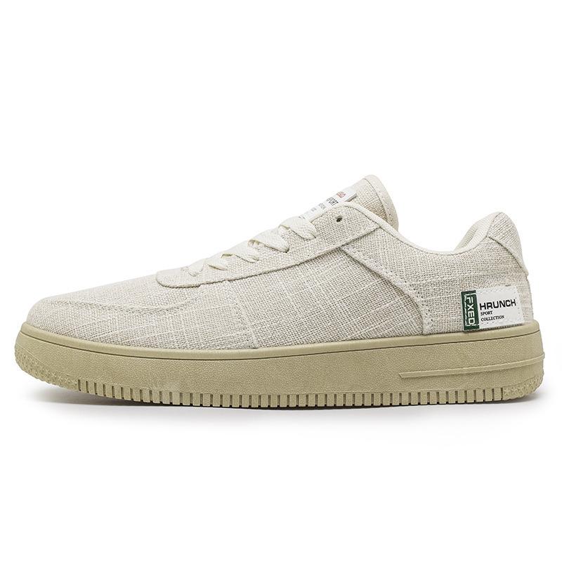 Men's shoes 2024 new summer breathable trend versatile casual platform cloth shoes men's linen canvas sports shoes