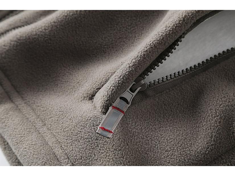 Norwegian Men's Plus-Size Double-Layer Fleece Jacket - Cold-Resistant, Warm, Stand-Up Collar