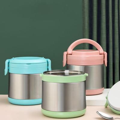 304 Stainless Steel Insulation Bucket Lunch Box Breakfast Cup Sealed Soup Cup Porridge Cup Portable Cover Office Worker Student