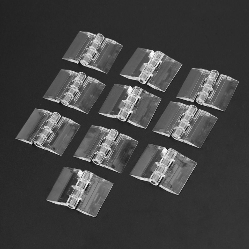 2Pcs Clear Plastic Folding Hinge Transparent Furniture Hardware New Door Hinges  Cabinet Door