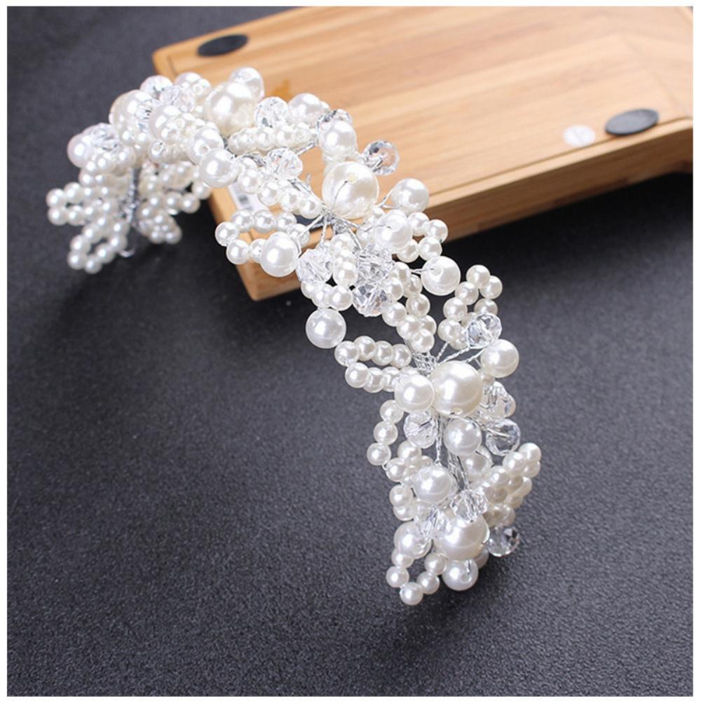 

1Pc Bridal Pearl & Rhinestone Side Hair Piece, Sparkling Crystal Design, Ideal for Wedding & Bridesmaid Updos
