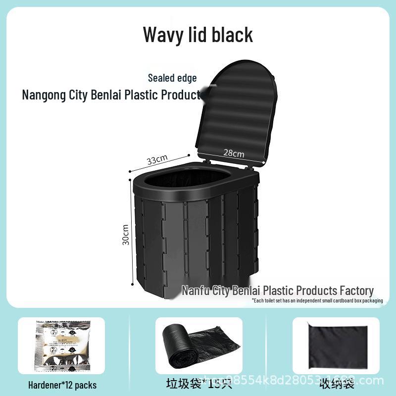 Toaletă Portabilă Pliabilă pentru Excursii în Aer Liber și cu Mașina – Ideală pentru Doamne și Adulți