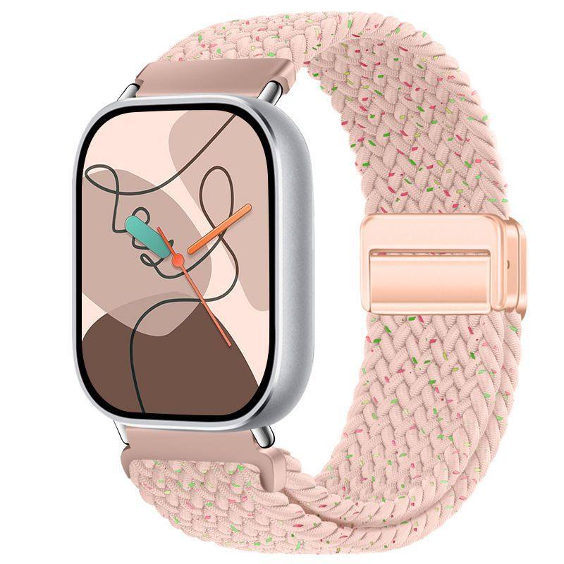 For Redmi Watch 6/5/4 XiaoMi Mi Band 8 Pro Quick Release Magnetic Woven Nylon Band Adjustable Breathable Sport Wristband