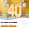 30/40/50th Birthday Decorations 3.28FT Birthday Number Lights Mosaic Balloon Number Frame for Vintage Theme Party Decoration