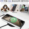 Samsung Z Fold7 Magnetické kožené pouzdro-peněženka s bezdrátovým nabíjením a sametovým vnitřkem