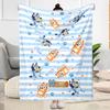 Bluey Family Adventure Customize Text Blanket Cozy Personalized Blanket Durable Comfort Perfect for Couch Home Decor Nap Picnics