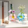 Creative Minimalist Colorful Flower Vases Hydroponic Glass Vases Flower Arrangements Dining Table Room Office Decorations