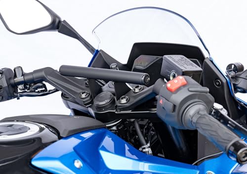 Kijima Motorcycle Mount Bar Stay, 22.2mm Diameter, Steel, Black Finish, for GSX-8S/8R ('23-), Part Number 204-0771