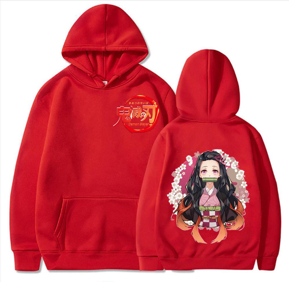 Japonský Anime Demon Slayer Logo Mikina Pulovry Muži Ženy Harajuku Manga Kamado Nezuko Kimetsu No Yaiba Oversized mikiny