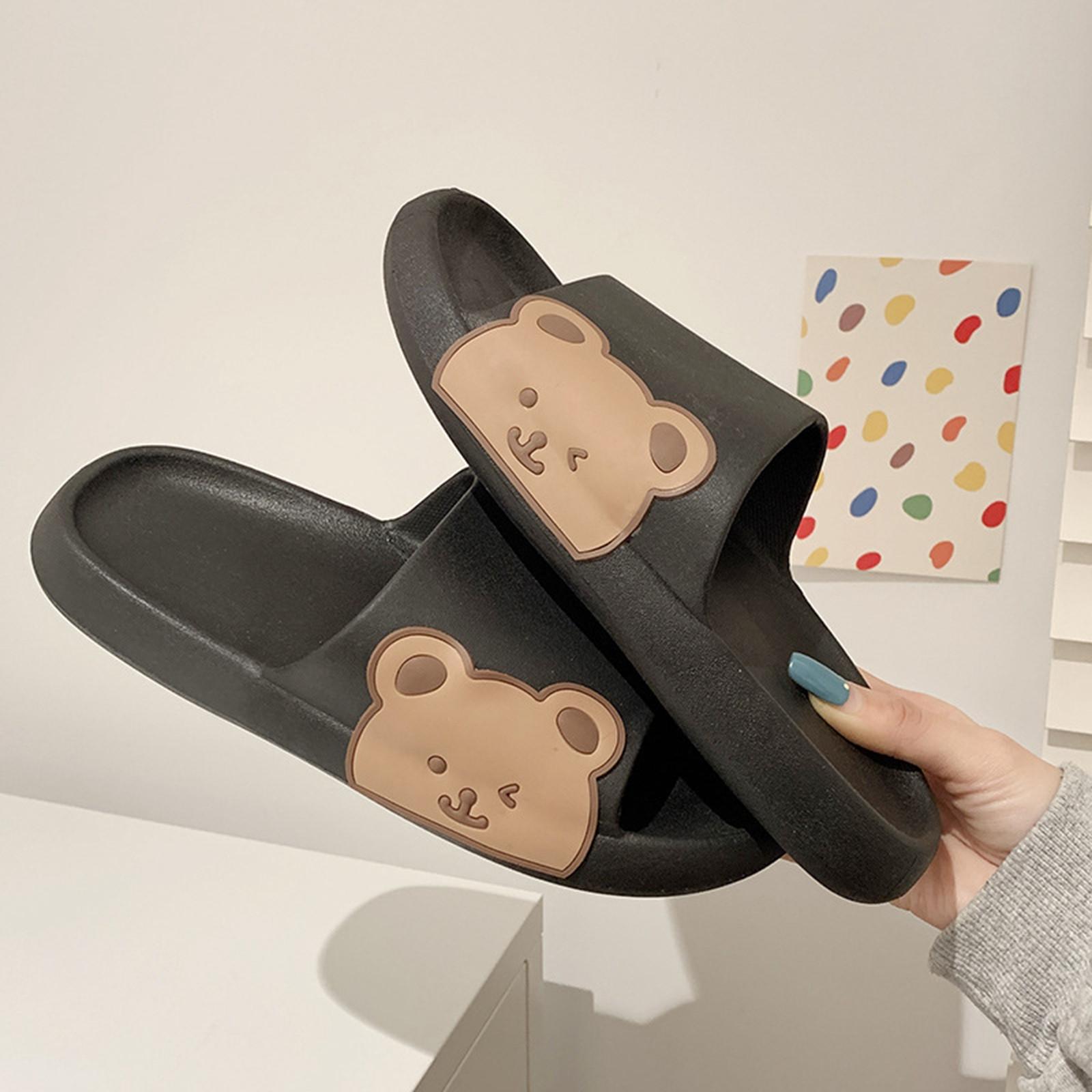 Крутые тапочки для дома, ванной комнаты, домашние легкие тапочки на мягкой подошве, женские тапочки 36 чёрный