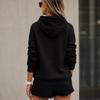 Women's Drawstring Hoodie Sweatshirt with Sleeves for Fall Winter