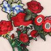 Rose Flower Embroidery Cloth Patch - European & American Style DIY Sticker for Shoes, Hats, Clothing Accessories
