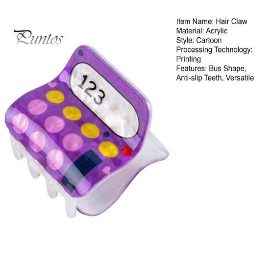 Acrylic Hair Claw School Bus Pencil Computer Fruit Shape Hair Clip Women Grabber Style Hairpin Hair Accessories