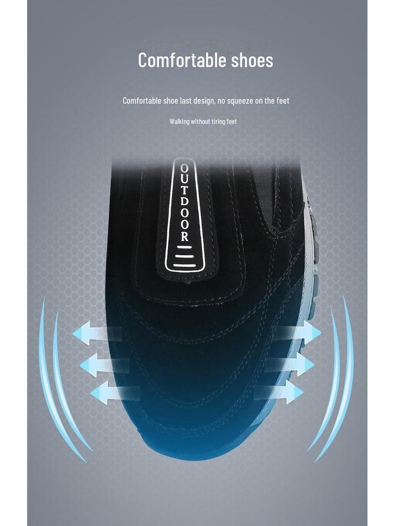 2024 Men's Outdoor Non-Slip Walking Shoes – Large Size, Easy Slip-On for Middle-Aged & Elderly