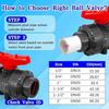 Plastic Double Way Ball Valve 50mm Water Pipe Fittings T-type PE Pipe Faucet Diverter  Lawn