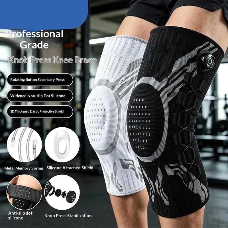 Smart Knob Knee Brace Lateral Stabilizer Patella Gel Pad Compression Support for Meniscus Tear Pain Relief