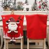 Cloth Christmas Chair Cover Cartoon Style Snowman Chair Cover Santa Chair Cover  New Year Party