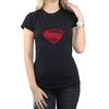 DC Comics Womens/Ladies Justice League Movie Superman Logo Cotton T-Shirt
