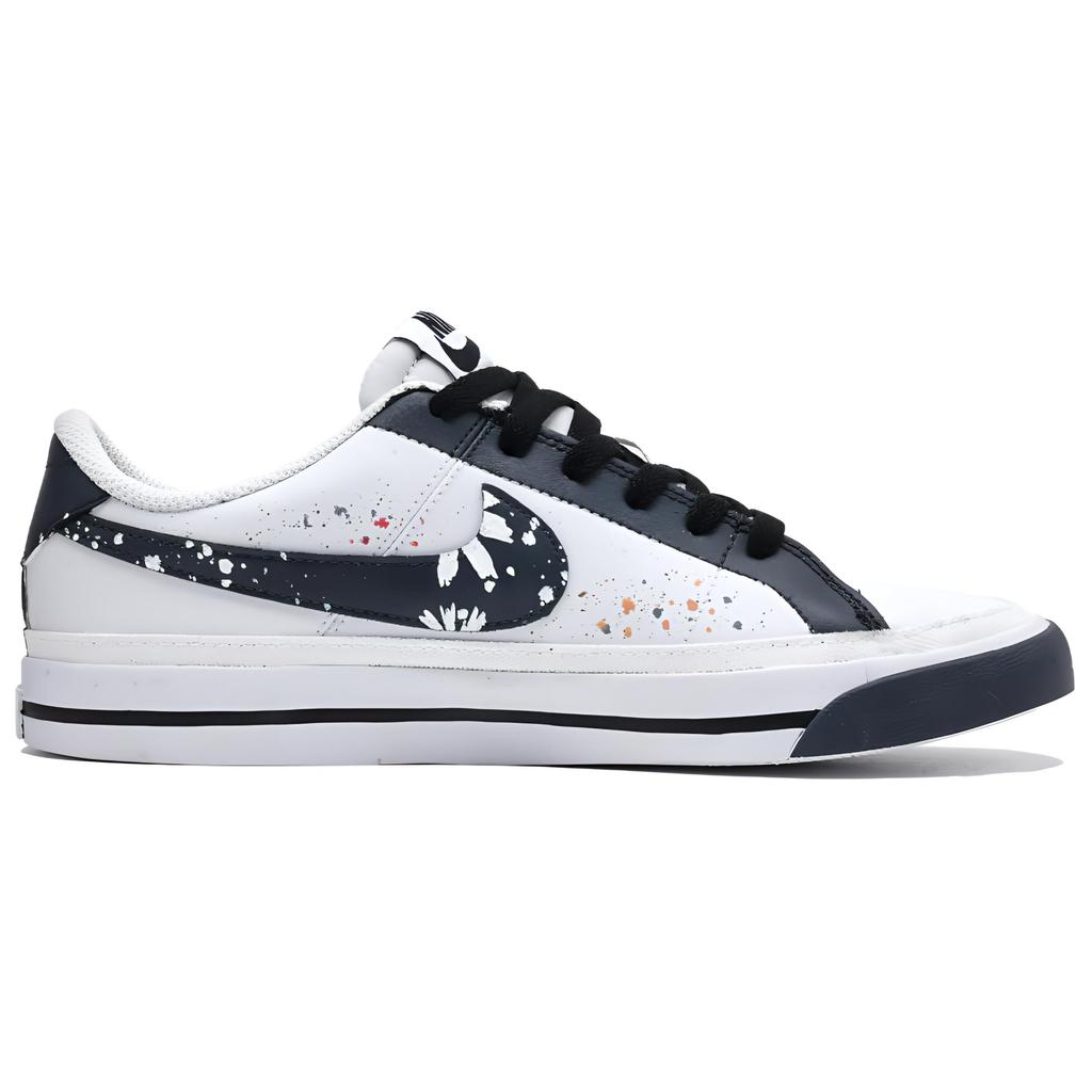 Nike Court Legacy Low Top Skateboard Shoes Men's Black White DH3162-100(Team1052-)